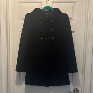 A. Byer Black Double-Breasted Pea Coat